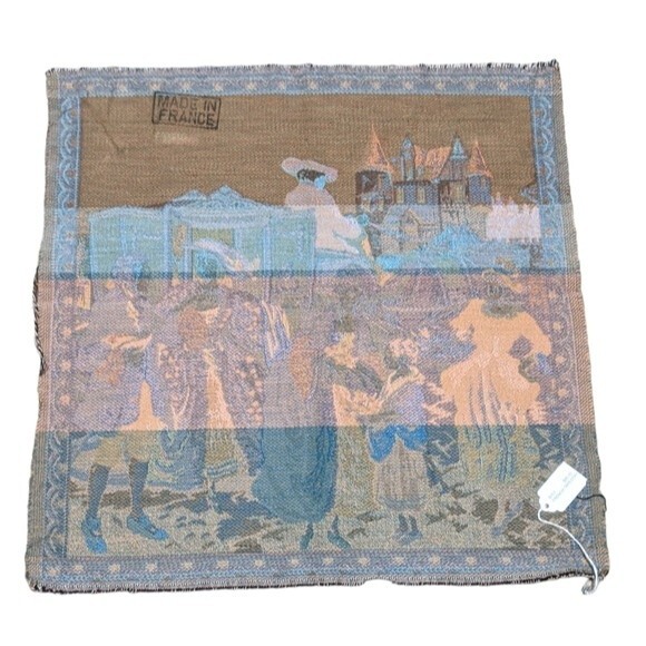 French tapestry wall woven romantic farmhouse carriage - Picture 2 of 7